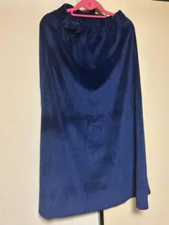ロングスカート　ネイビー　秋冬