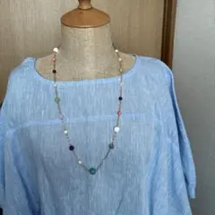 天然石ロングネックレス