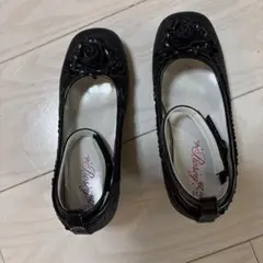 Rosey ブラック フォーマルシューズ 21.0