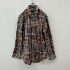 【a1374】ラルフローレン BDシャツ マドラスチェック 長袖シャツ Lのサムネイル