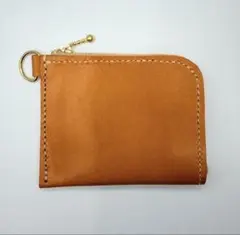 A作 試作品　本革L字ファスナーコインケース〈キャメル〉のサムネイル