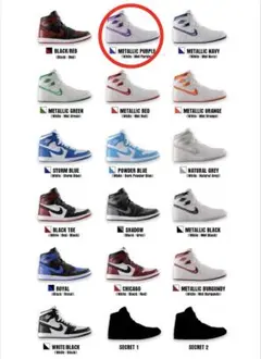 ◉NIKE エアジョーダン ミニチュアコレクションMETALLIC PURPLE