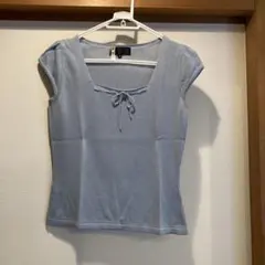 UNTITLED ライトブルー 半袖ニット Mサイズ クリーニング済み