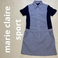【マリクレールスポール】美品 ゴルフウェア ポロワンピース ギンガムチェック Mのサムネイル
