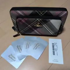 希少 Vivienne Westwood 長財布 ラウンドファスナー チェック柄
