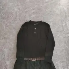 black henley neck long sleeve opium