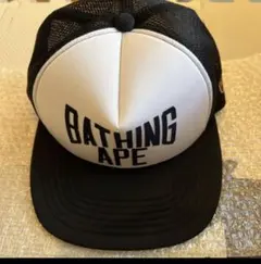 BAPE キャップ ホワイト/ブラック エイプ ベイプのサムネイル