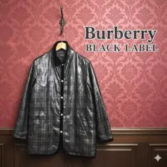 極美品 大きいサイズ バーバリーブラックレーベル シャドウノバチェック コート