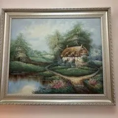 長谷川三佐男 水彩画 風景画 額入り 夕景 湖 街並み 長谷川三佐男 水彩画 風景画 額入り 夕景 湖 街並み - メルカリ