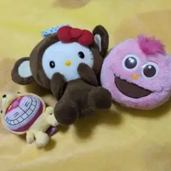 ぬいぐるみ３個セット　非売品限定キティちゃん　ディズニー　セサミストリート