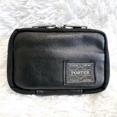 【美品】PORTER ポーター キーケース 6連フック ブラック レザー