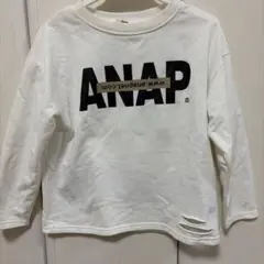 ANAP Kids M ホワイト 長袖カットソー