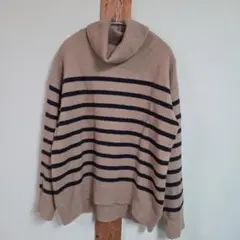 GUボーダーオーバーサイズニットLサイズ