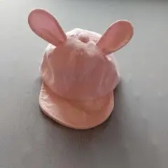 POLO Baby ウサギ耳付きお鼻付きピンクキャップ　size42cm