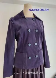 HANAE MORI ダブルブレストジャケット　紫色サイズ38