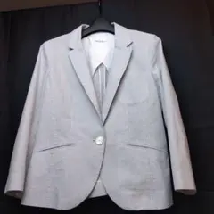 CECI OU CELA 　ホワイト・グレーのストライプテーラードジャケット