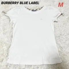 BURBERRY BLUE LABEL ノバチェック　袖　リボン　カットソー　M