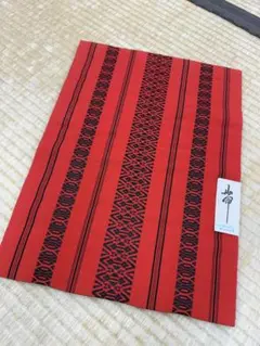 ヴィンテージ] 美品 本場筑前博多織 半幅帯 小袋帯 正絹 格子 黒 浴衣