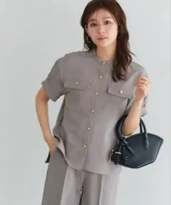 接触冷感リネンライクブラウスのサムネイル