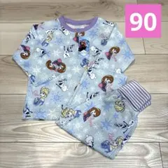 新品☆綿100%パジャマ【ディズニーアナと雪の女王】90センチ　ルームウェア
