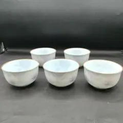 深川製　青色　陶器製湯飲み5個セット