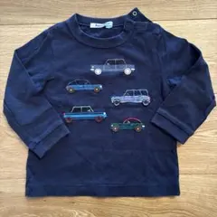 familiar 車刺繍 長袖Tシャツ 90