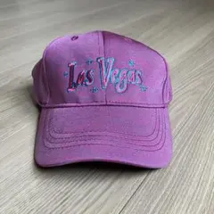 Las Vegas 刺繍 ベースボールキャップ パープル