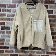 (NEVER)Aquietso XL ベージュ フリースジャケット