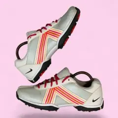 Nike ナイキ ゴルフシューズ 23㎝ ホワイト/レッド/オレンジ 紐靴