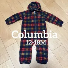 Columbia ベビー フリース フード付カバーオール チェック柄12-18M