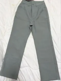 GU ストレートパンツ グリーン S