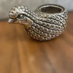 アンティーク真鍮？鳥型金属キャンドルホルダー重いです。