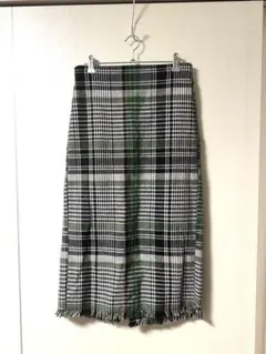チェック柄 タイトスカート ゴムウエスト