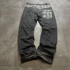 00s archive swag washed black denim y2k