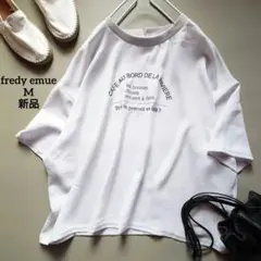 ☘️新品フレディエミュfredy emue 半袖 プリントリブTシャツ Mグレーのサムネイル