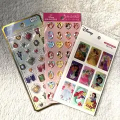 【新品未開封】ディズニープリンセス シール ⭐︎ ストーン 3D他 3点セット