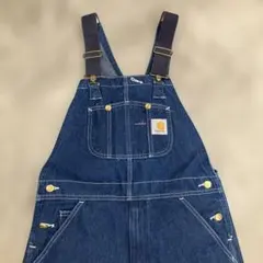 Carhartt ダークブルー　デニム　オーバーオール　32×30