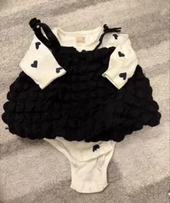 petit main ハート柄ワンピース 80