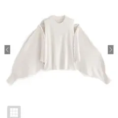 グレイルGRLノースリーブトップスXパールボレロニットアンサンブル