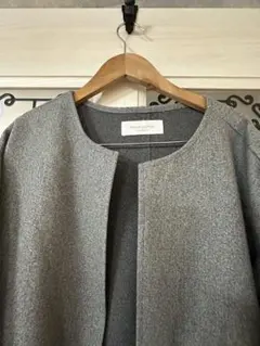 セール！　chocol raffine グレー ノーカラー オーバーサイズコート