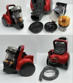 赤 中古 動作保証品 2020年製 日立掃除機 本体 CV-Y350 サイクロン