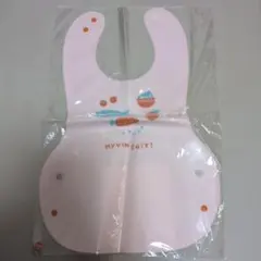 ピンクの動物イラストお食事エプロン