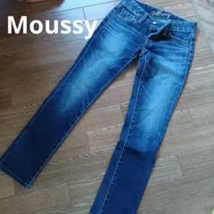 最終値下 Moussy ダークブルー ダメージ加工デニム 24インチ 美品