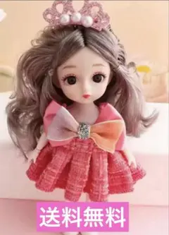 人気【新品】韓国ドール　バッグチャーム　キーホルダー ピンク