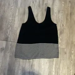 Joie ノースリーブ トップス XS ブラック ボーダーのサムネイル