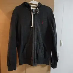 POLO Ralph Lauren ジップパーカー ブラック×赤ワンポイント L