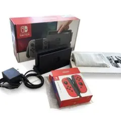 Nintendo Switch 本体 グレー 赤ジョイコン（一部ジャンク）セット