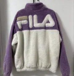 FILA フリースジャケット パープル・ホワイト Mサイズ