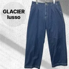 GLACIER lusso デニム ワイドパンツ 大きめ タック入りのサムネイル