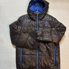 adidas フード付きダウンジャケット Oサイズ